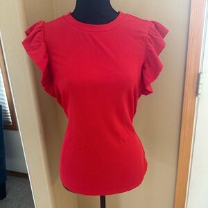 LulaRoe Leann ruffle top. Size XS.